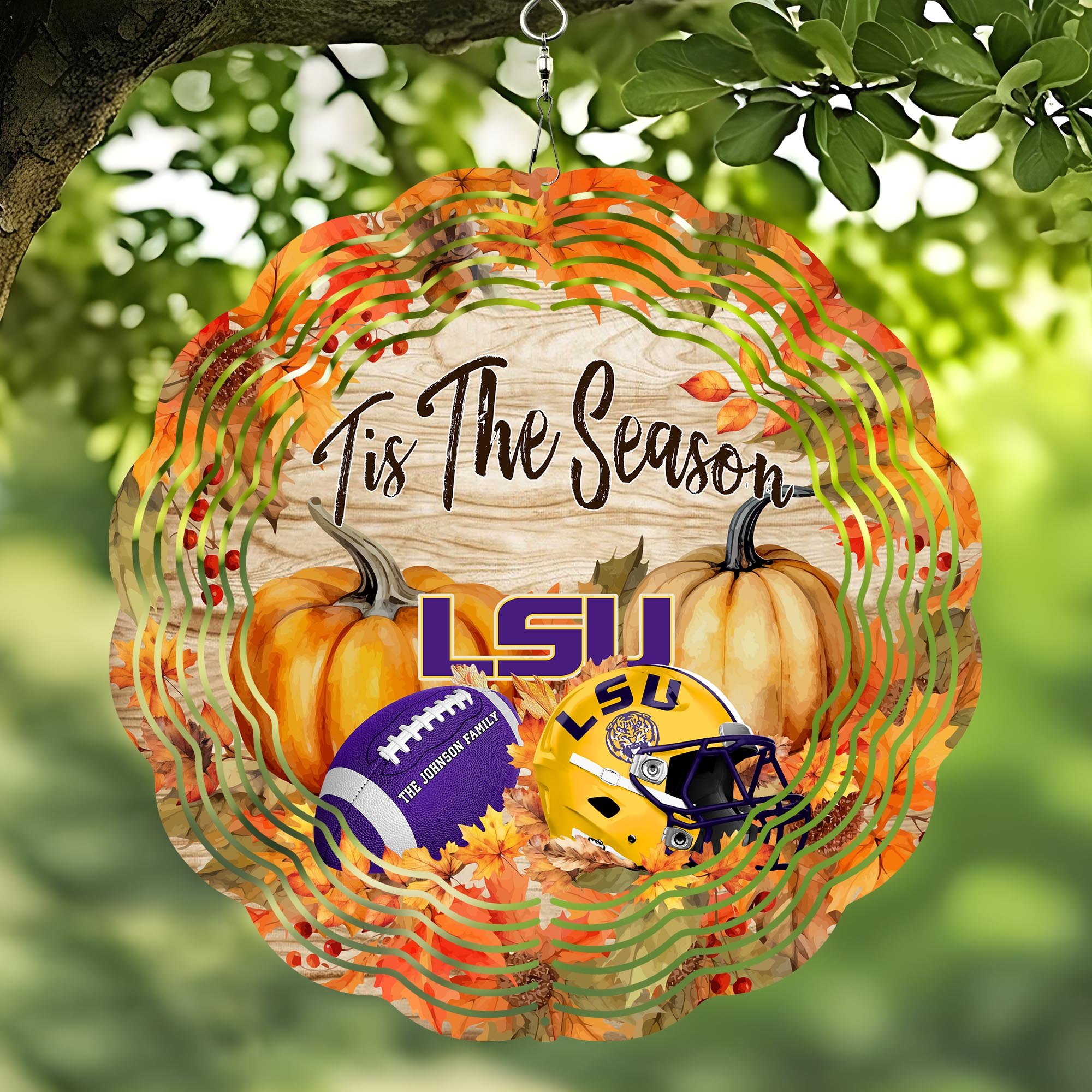 LSU TIGERS Wind Spinner Customized Family Name And Choose Your Quotes, Sport Fan Gifts ETRG-59864